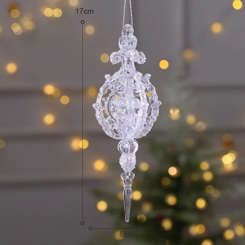 Crystal Acrylic Snowflake Christmas Tree Pendant Ornaments Christmas Tree Ornament Babs B 1PC