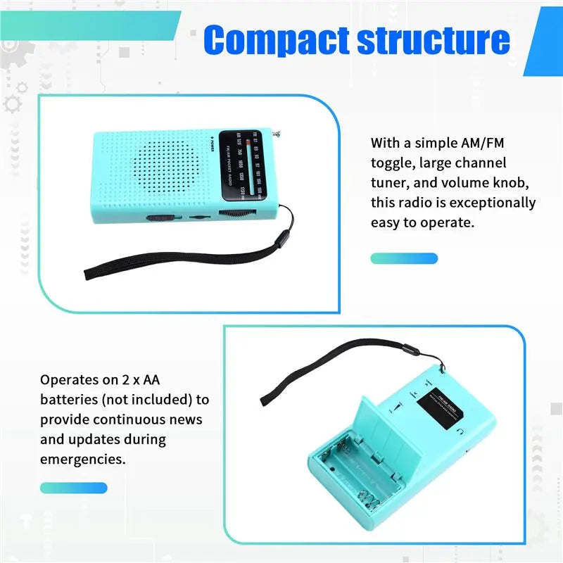 Portable AM/FM Radio – Loud Speaker & Long-Range Reception Portable AM/FM Radio Babs