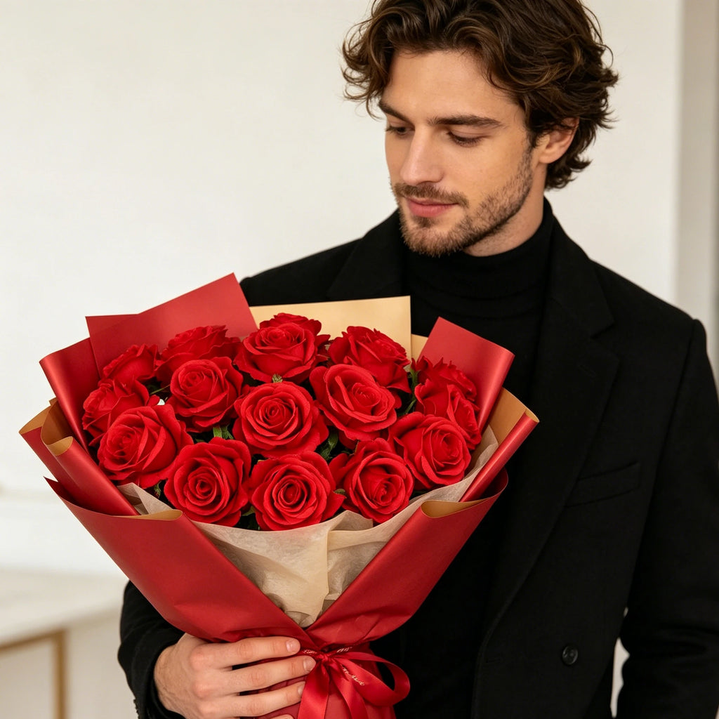 Artificial Silk Roses Bouquet – Wedding, Home & Party Décor Artificial Flower Bouquet Babs