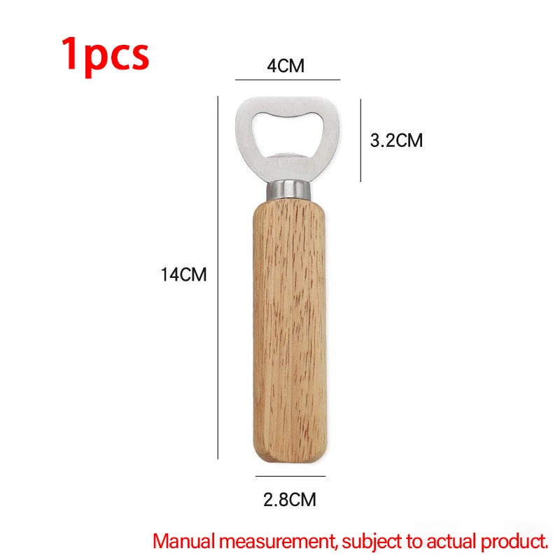 Wooden & Stainless Steel Beer Bottle Opener – Bartender Tool Bottle Opener Babs 1pcs