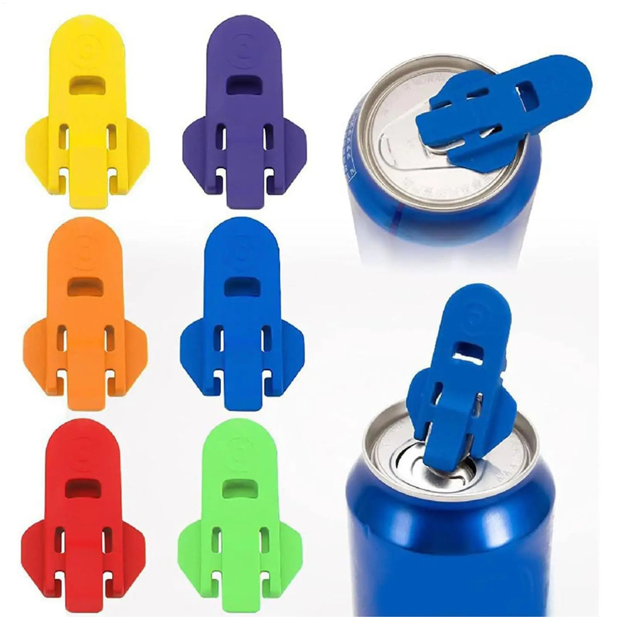 6-Pack Soda Can Opener Set – Easy Pull Tab Bottle Opener Can Opener Set Babs