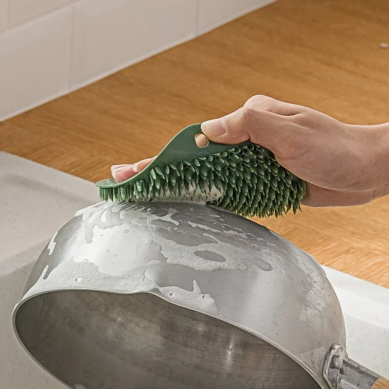 Silicone Kitchen Scrub Brush – Fruit, Vegetable & Dish Cleaner Silicone Cleaning Brush Babs