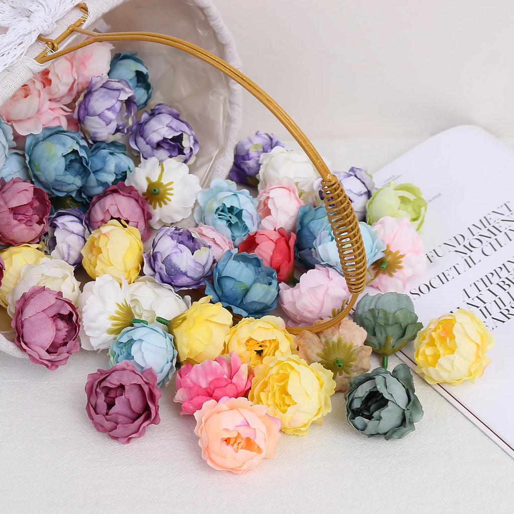10/20Pcs Silk Artificial Rose Flower Heads – Wedding & Home Decor Artificial Flower Heads Babs
