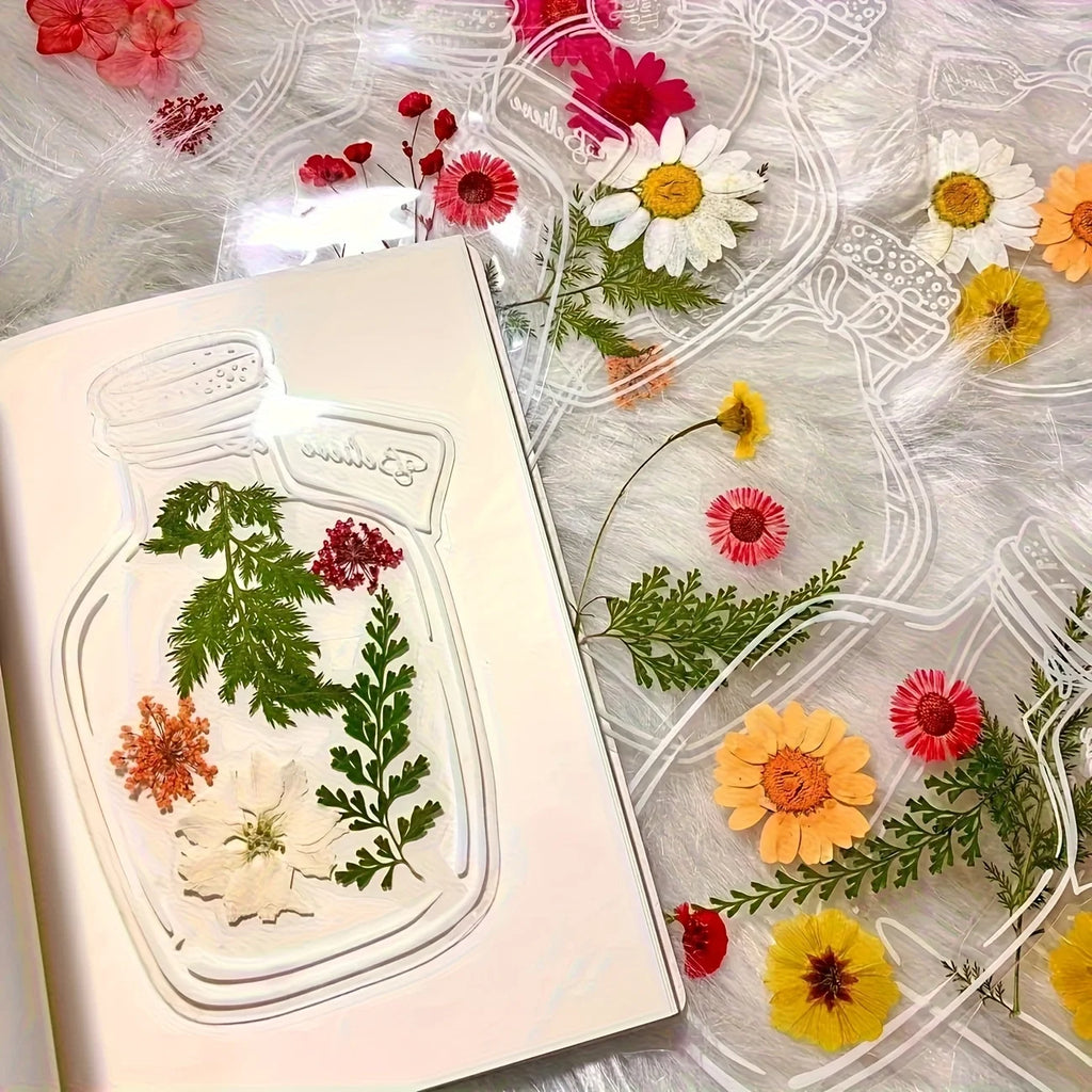 DIY Transparent Pressed Flower Bookmarks Kit – 20/40 Pcs DIY Craft Kit Babs