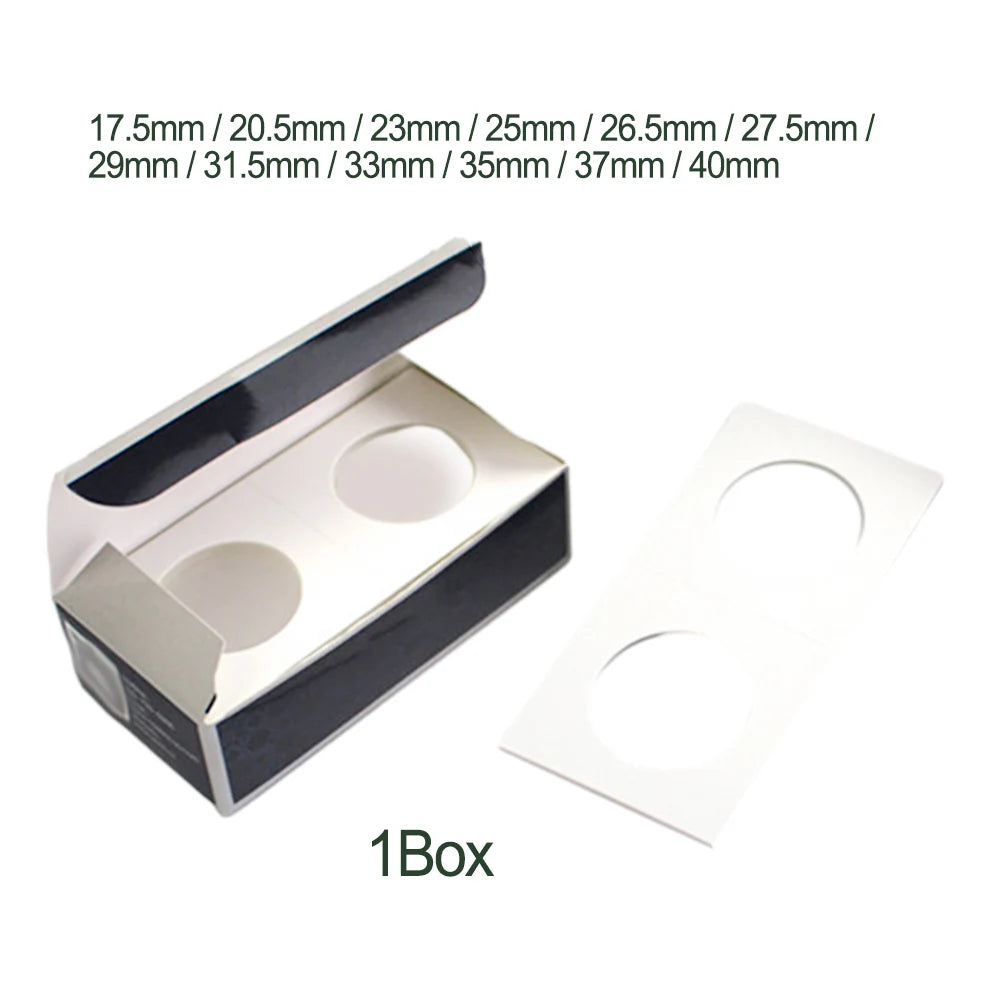 Cardboard Coin Holders 12 Sizes – 50-Pack Flip Storage Coin Flip Holders Babs