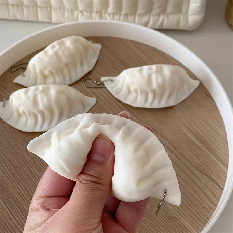 Dumpling Squishy Fidget Toy – Soft TPR Pendant Gift, 1/2 Pcs Squishy Fidget Toy Babs