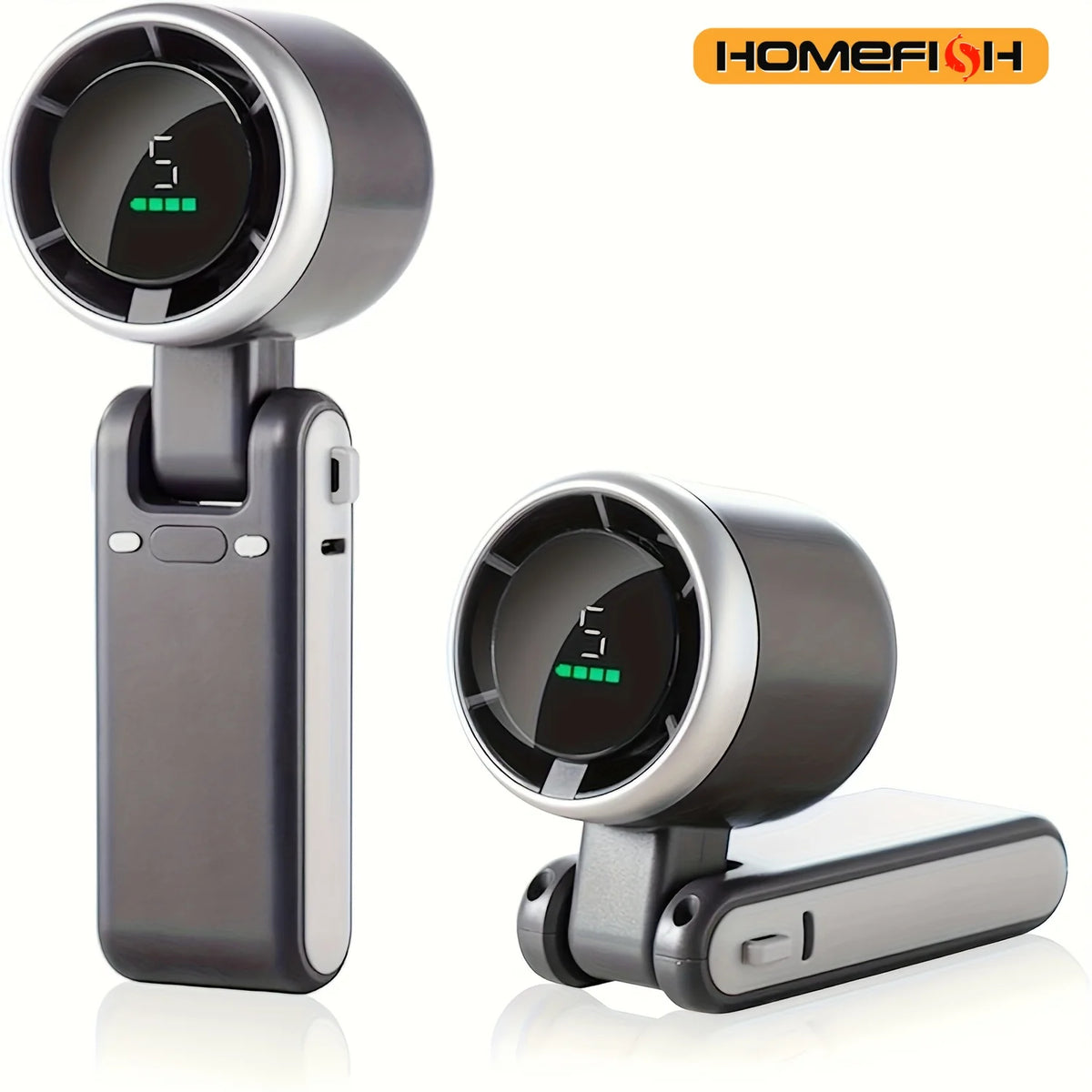 HOMEFISH 3-in-1 Mini Travel Fan – 5-Speed USB Rechargeable Portable Travel Fan Babs