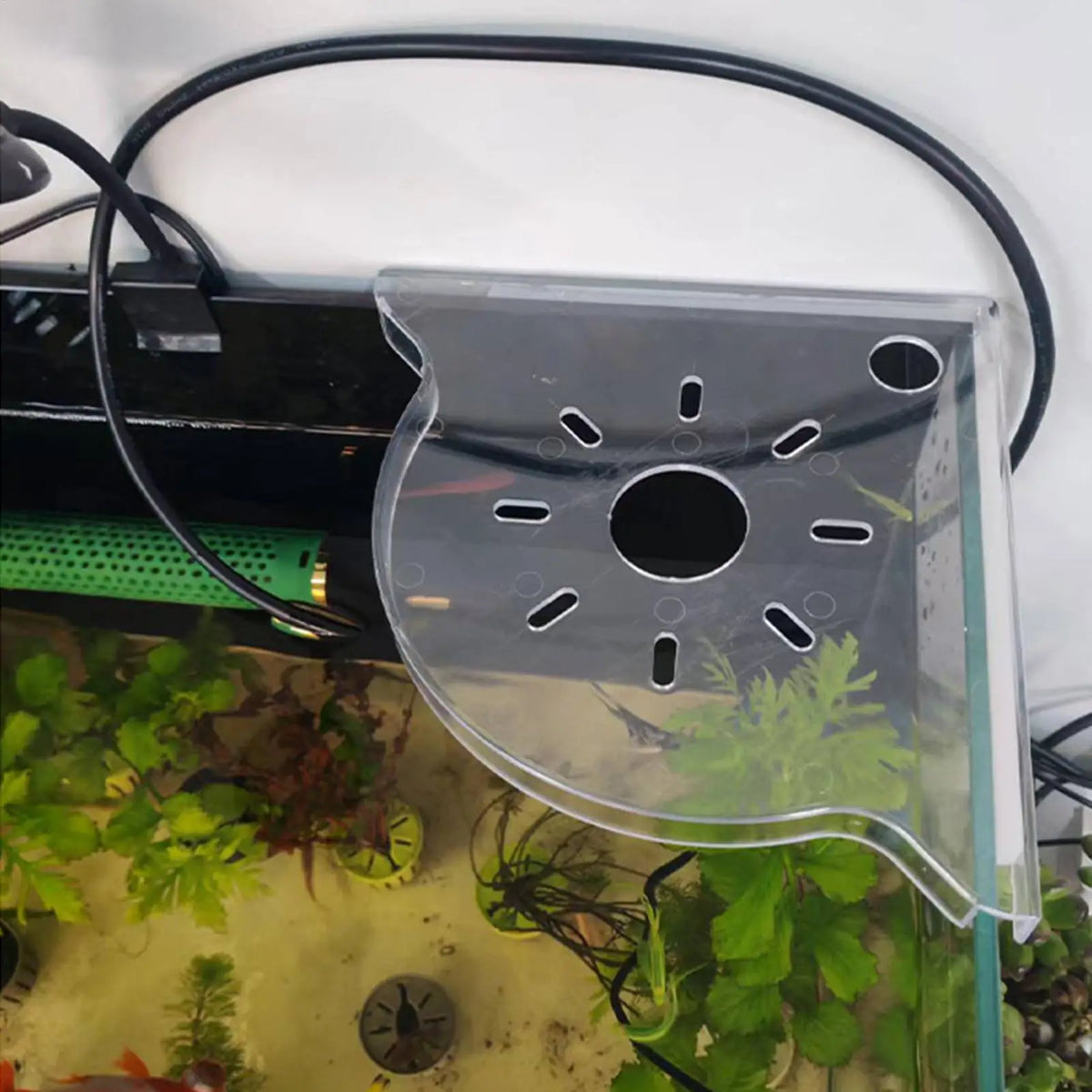 Aquarium Corner Storage Rack – No-Punch Fish Tank Plant Shelf Aquarium Corner Shelf Babs