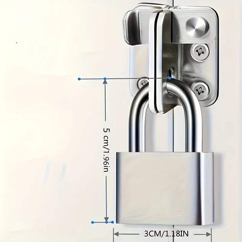 Heavy-Duty Rustproof Waterproof Padlock – Chrome, 4 Keys Security Padlock Babs