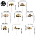 Military Cake Toppers – Tank, Fighter Jet & Missile Party Decor Cake Topper Set Babs 8pcs cake topper