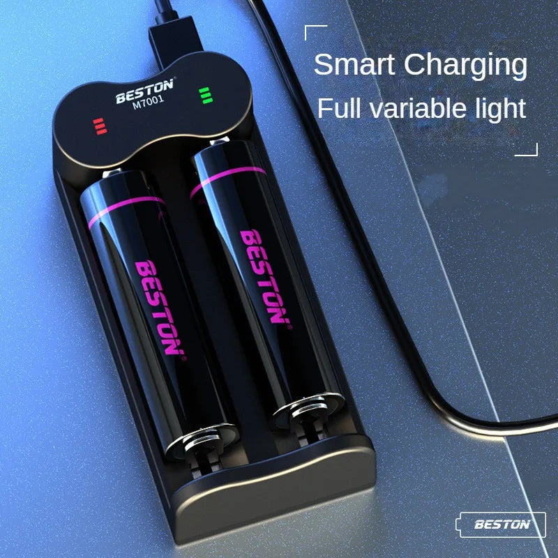 Universal 18650 2-Slot Li-ion Battery Charger | Smart Fast Charge Li-ion Battery Charger Babs