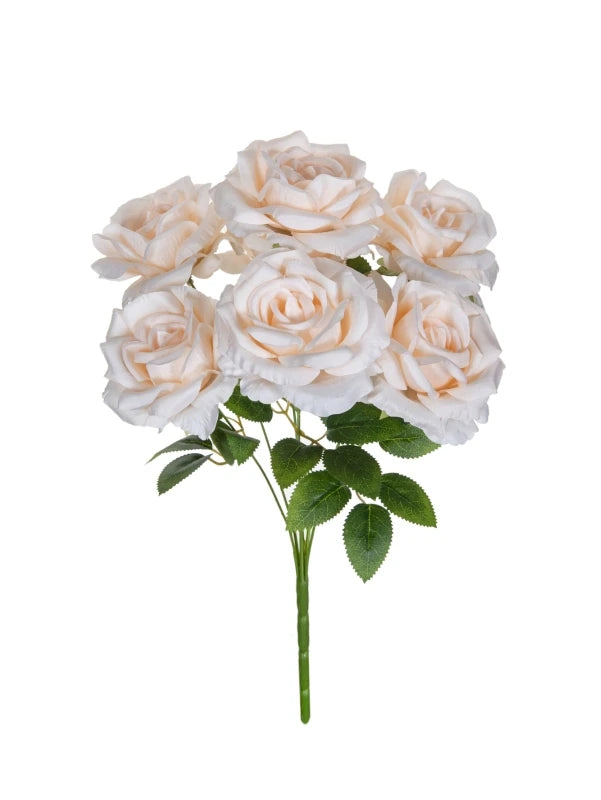 Artificial Silk Rose Bouquet – Wedding & Home Décor Gift Artificial Flower Bouquet Babs Champagne 3 pcs