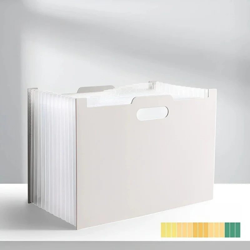 13-Pocket Accordion File Organizer – A4 & Letter Expanding Folder Accordion File Organizer Babs White