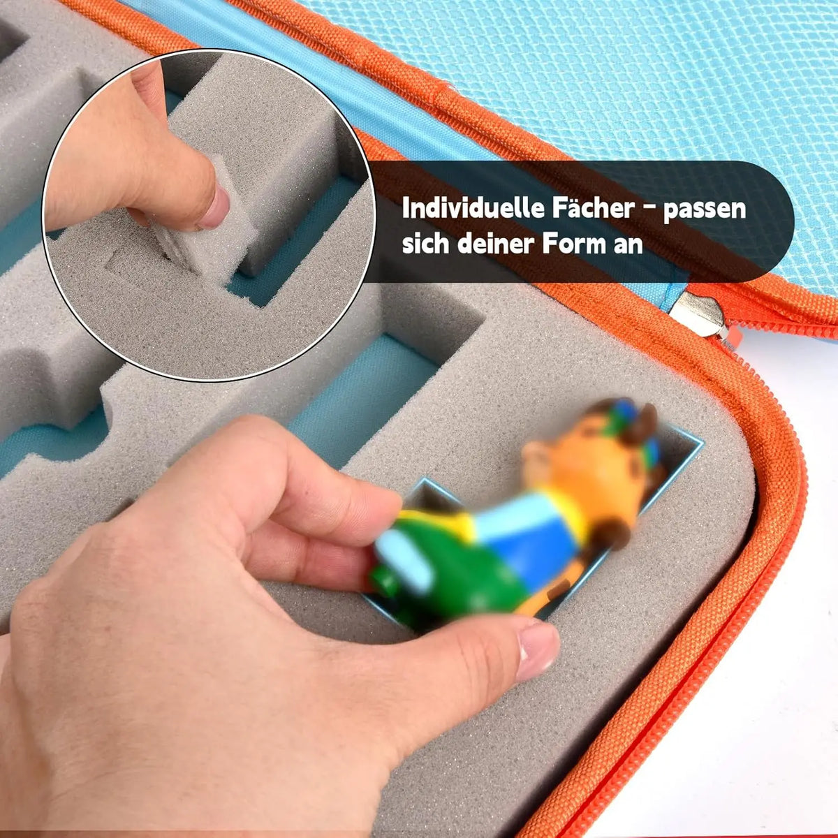 Edurino Storage Case – 8 Figures, Stylus & iPad Mini Organizer Toy Storage Case Babs