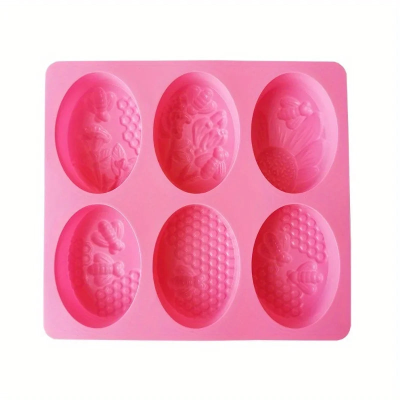 6-Cavity Silicone Bee Soap Mold – DIY Candle & Craft Mold Silicone Craft Mold Babs