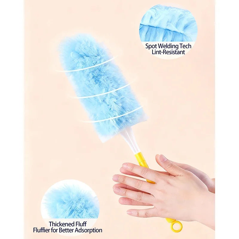 Double-Sided Electrostatic Microfiber Duster – Dust & Cobweb Cleaner Microfiber Duster Babs