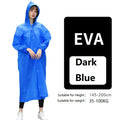 Waterproof Foldable Rain Poncho – Lightweight Unisex Raincoat Rain Poncho Babs Dark Blue 145-200CM