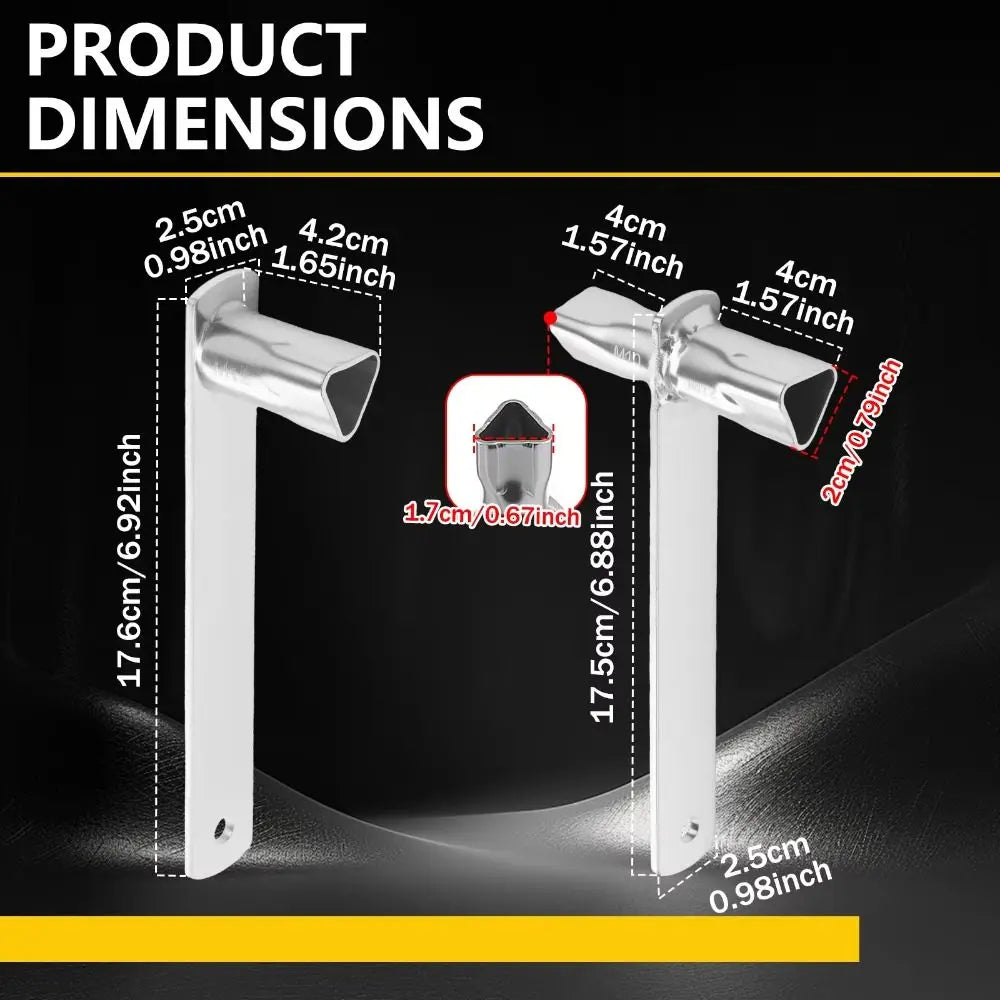 Double-Head Bollard Wrench | Anti-Slip Alloy Column Key Tool Bollard Column Wrench Babs