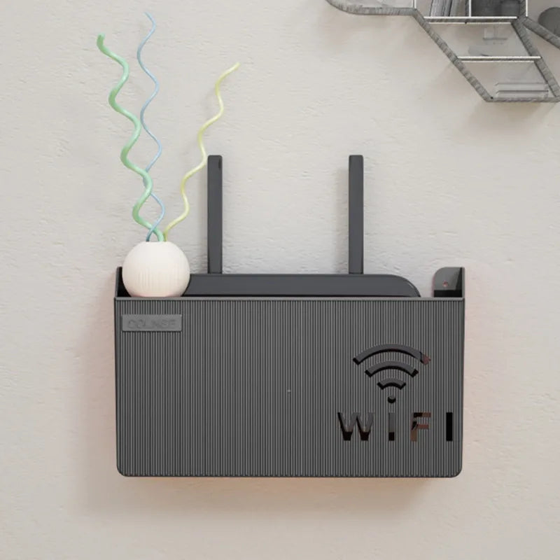 Wall Mounted WiFi Router Rack & Cable Management Storage Box Router Storage Rack Babs