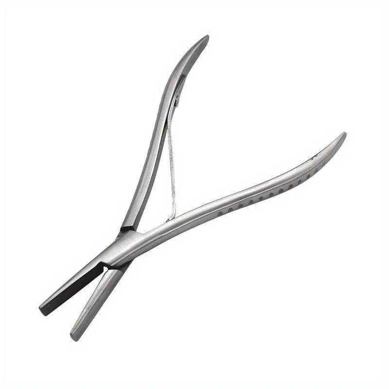 7" Flat Teeth Stainless Steel Hair Extension Plier – Keratin Tool Hair Extension Plier Babs