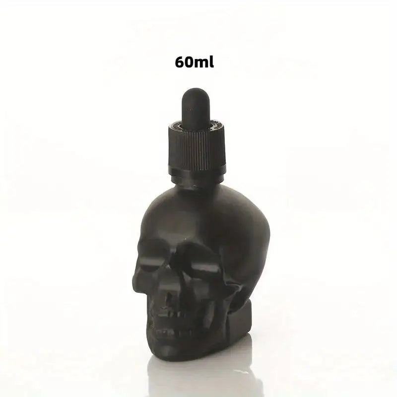 Black Skull Glass Dropper Bottles 30ml & 60ml – Essential Oils Glass Dropper Bottle Babs 60ml