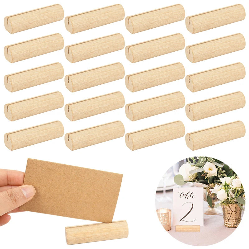 Wooden Place Card Holders – Wedding & Party Table Clip Stands Place Card Holders Babs