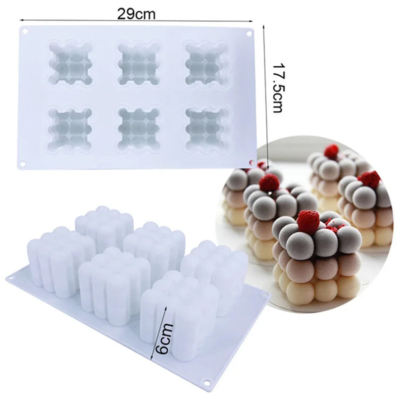 3D Cube Silicone Mousse Cake Mold – DIY Dessert & Candle Mould Silicone Cake Mold Babs