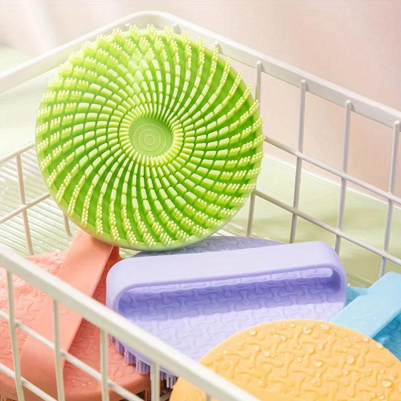 2pcs Silicone Bath Brush – Exfoliating Massage Shower Tool Silicone Bath Brush Babs