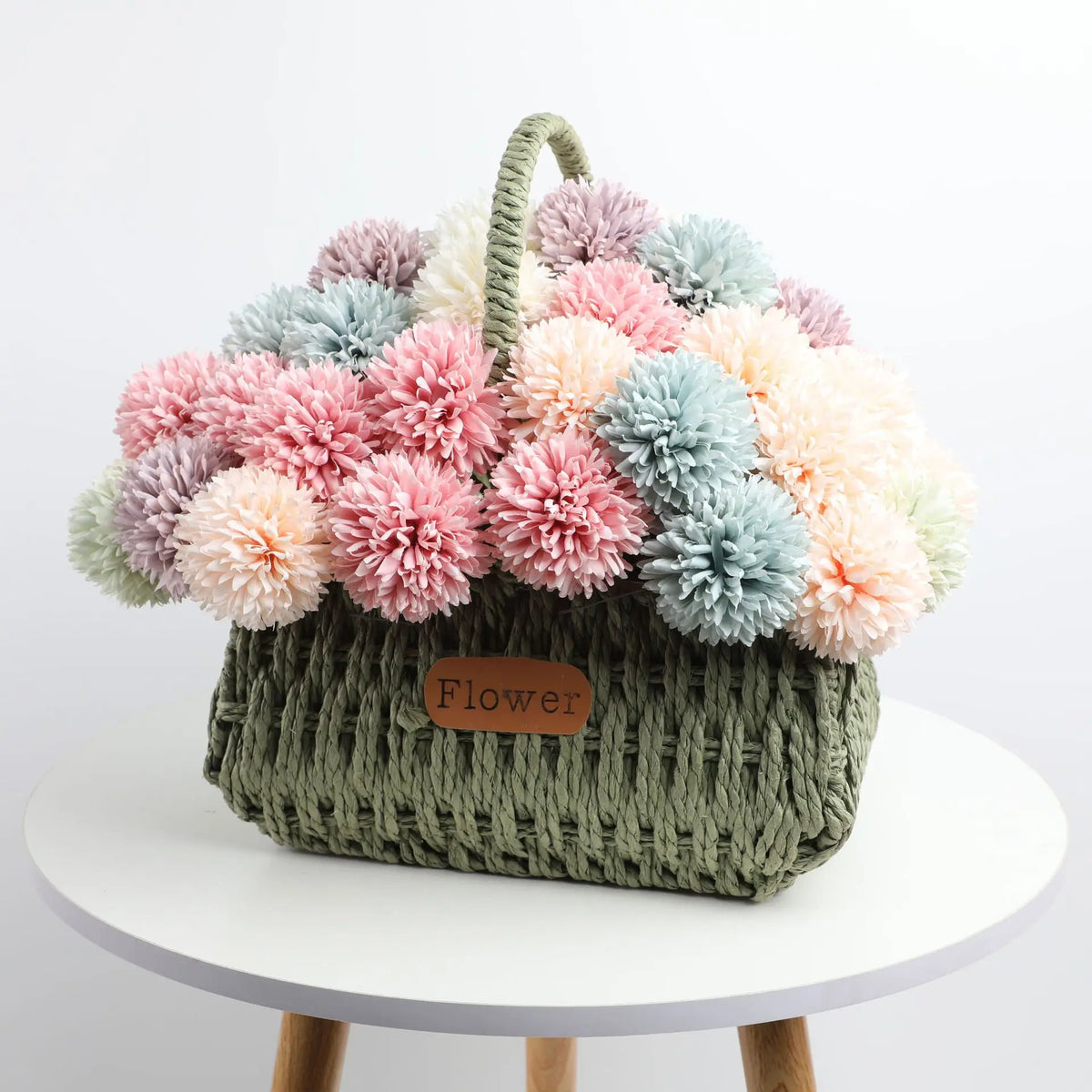 Artificial Silk Dandelion Hydrangea Bouquet | Wedding Home Decor Artificial Flower Bouquet Babs