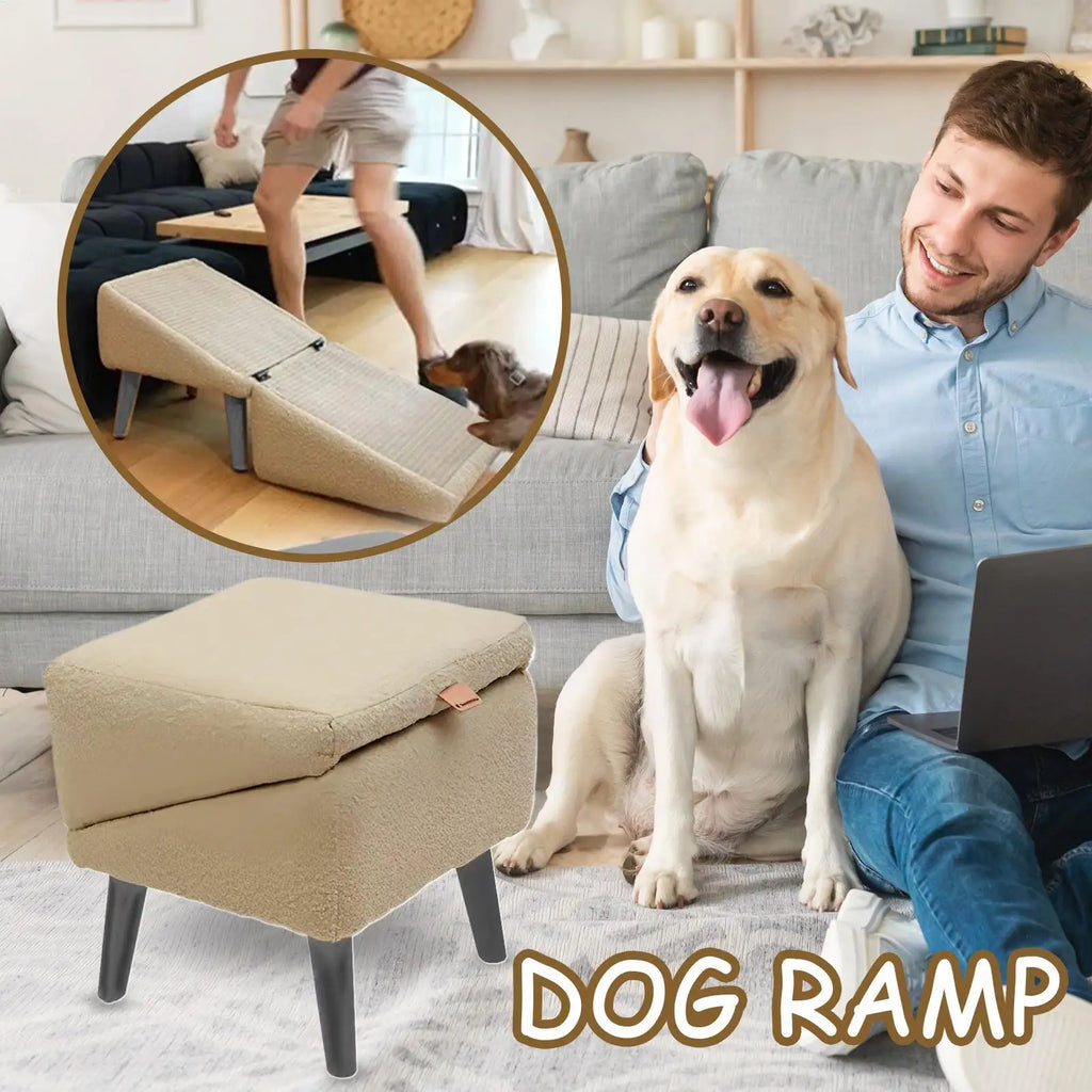 Foldable Dog Ramp & Stair | Anti-Slip Pet Ladder for Bed & Car Foldable Pet Ramp Babs