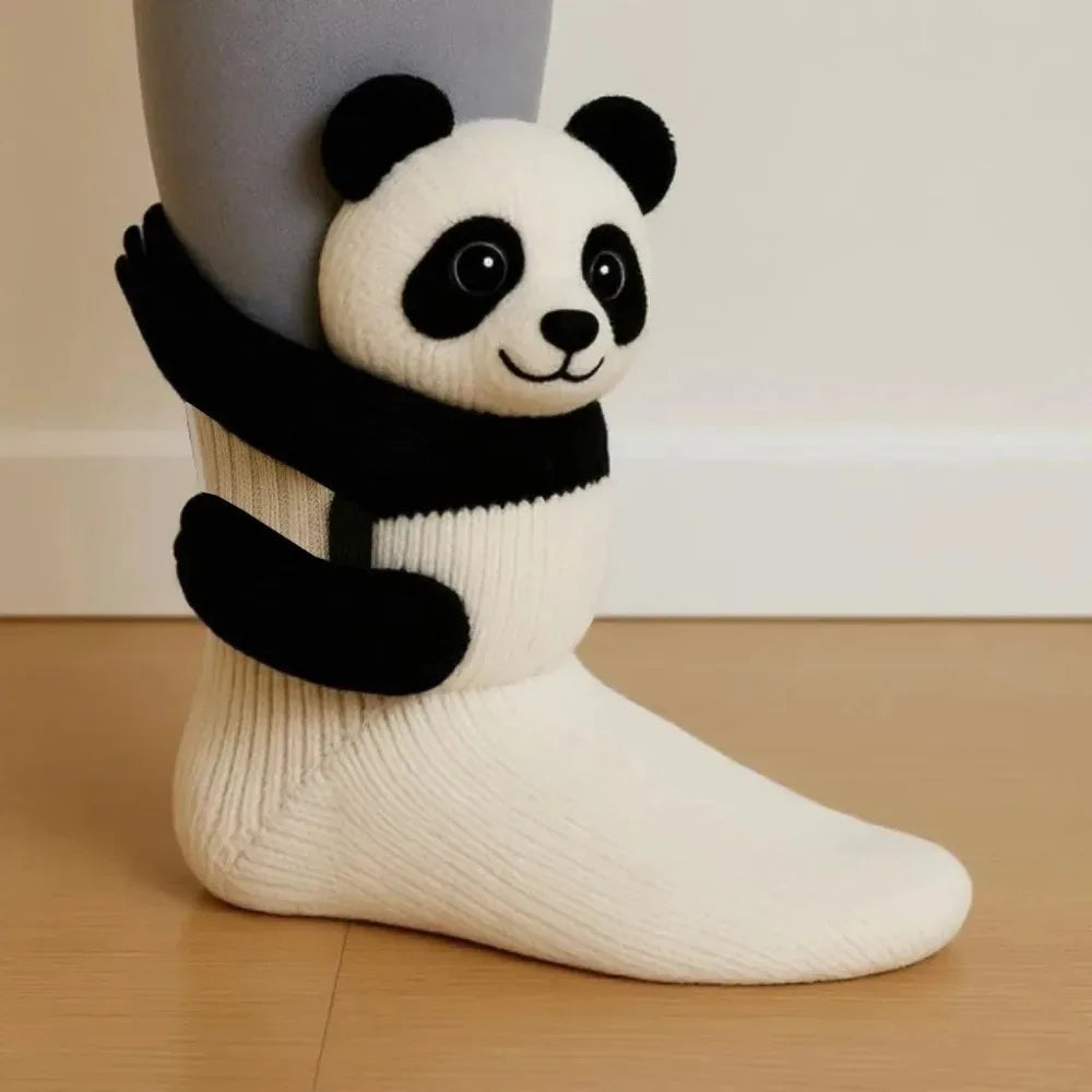 3D Knitted Animal Floor Socks – Cute Sloth & Panda Gift Novelty Knitted Socks Babs style 7 One Size
