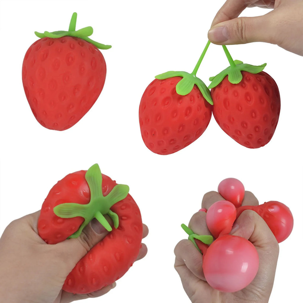 Strawberry Squishy Slow Rising Fidget Toy – 7pc Sensory Set Squishy Fidget Toy Babs