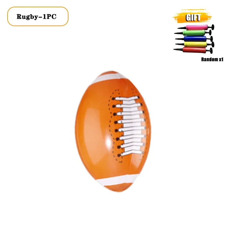 Inflatable Sports Balls Set – Beach, Pool & Party Toys for Kids Inflatable Sports Balls Babs Rugby-1PC As shown