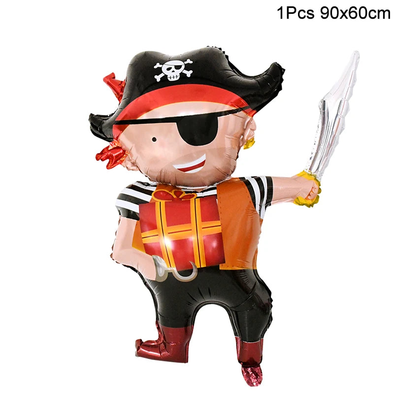 Pirate Party Kit – Eye Patch, Coins, Balloons & Skull Hat Party Favor Kit Babs 1pcs balloon 1