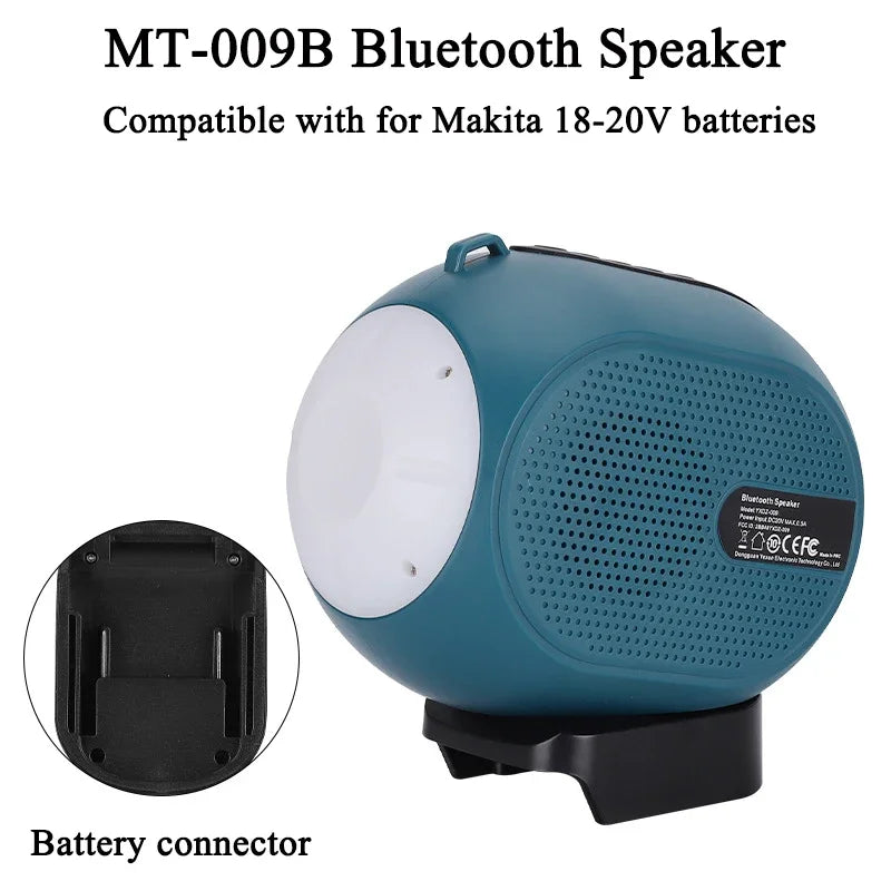 Jobsite Bluetooth Speaker for Makita/Bosch/Milwaukee 18-20V Battery Jobsite Bluetooth Speaker Babs For Makita