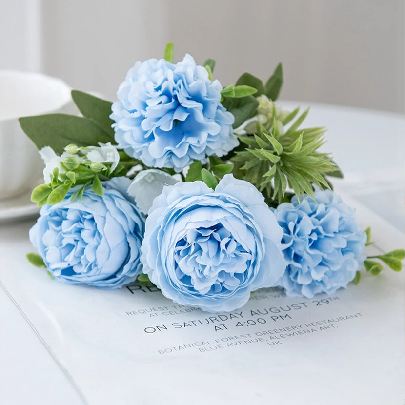 Silk Artificial Peony & Chrysanthemum Bouquet | Wedding Décor Artificial Flower Bouquet Babs color 1 2 pcs