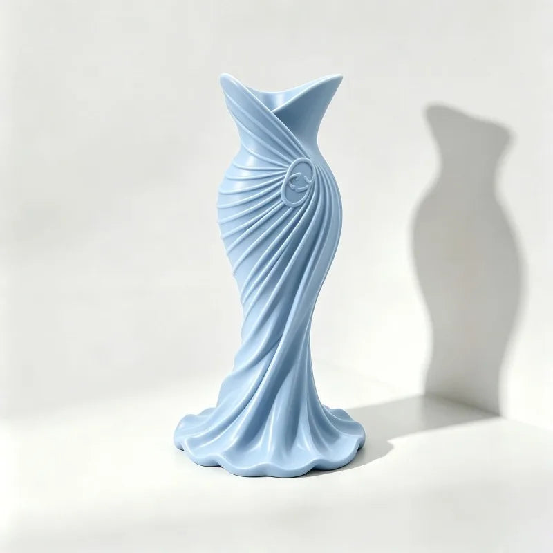 3D Printed Dress-Shaped Vase | Elegant Desktop Decor Figurine Decorative Vase Figurine Babs