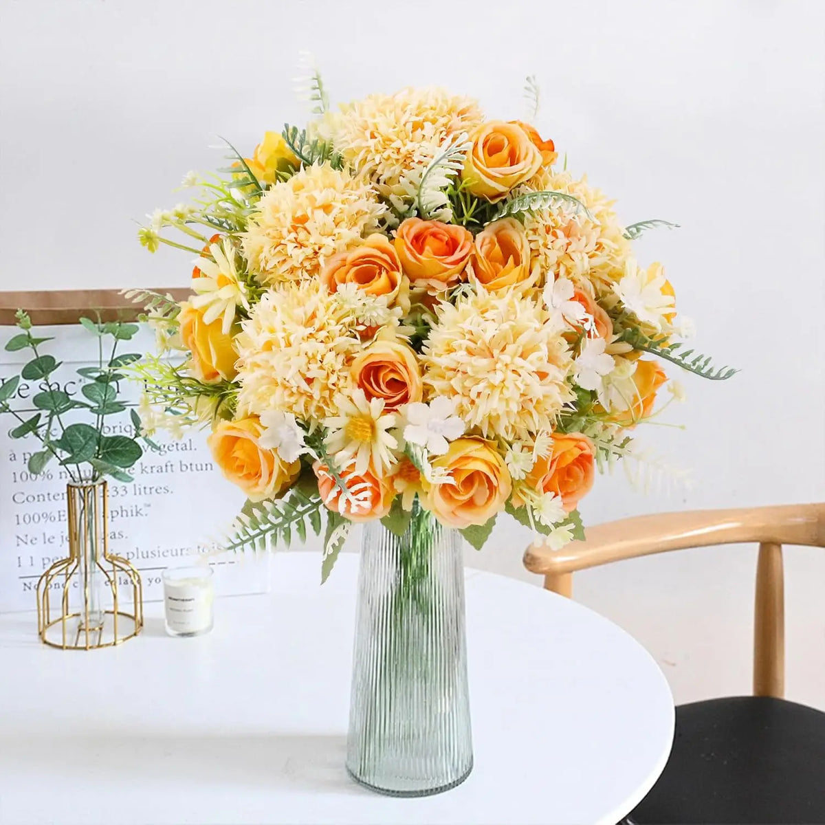 Artificial Silk Rose & Chrysanthemum Flowers – Wedding Bouquet Artificial Flower Bouquet Babs