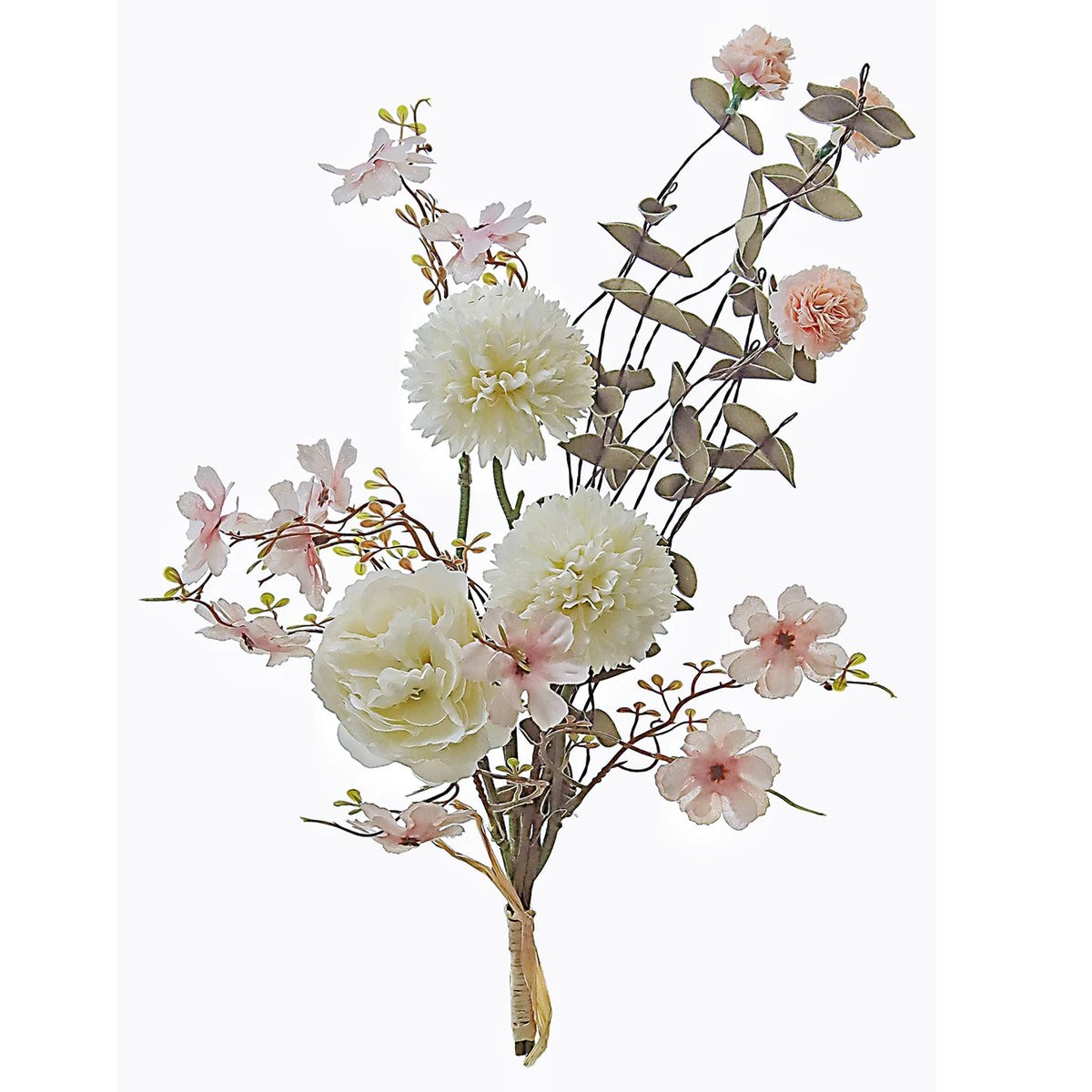 Silk Rose Artificial Flowers – Wedding & Home Décor Bouquet Artificial Silk Flowers Babs Beige 2 pcs