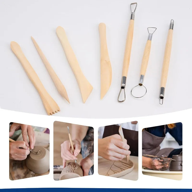 61-Pc Clay Sculpting Tool Kit with Case | Pottery & Carving Clay Sculpting Kit Babs
