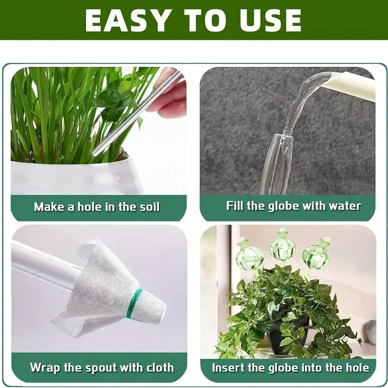 Cactus Self-Watering Bulbs – Automatic Plant Watering Spikes 2pc Plant Watering Spikes Babs