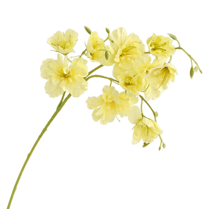 Artificial Silk Crabapple Flower Bouquet – Wedding & Home Decor Artificial Flower Bouquet Babs YELLOW 1pc