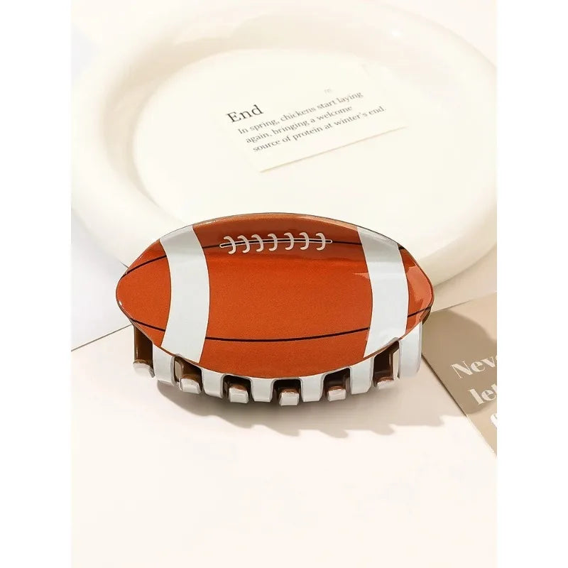 Sports Shark Claw Hair Clips – Basketball & Football Design Shark Claw Hair Clip Babs
