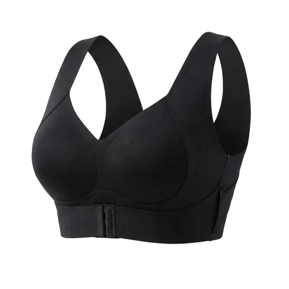 Women's Push Up Bralette – Front Closure, No Underwire, Back Support Push Up Bralette Babs Black M