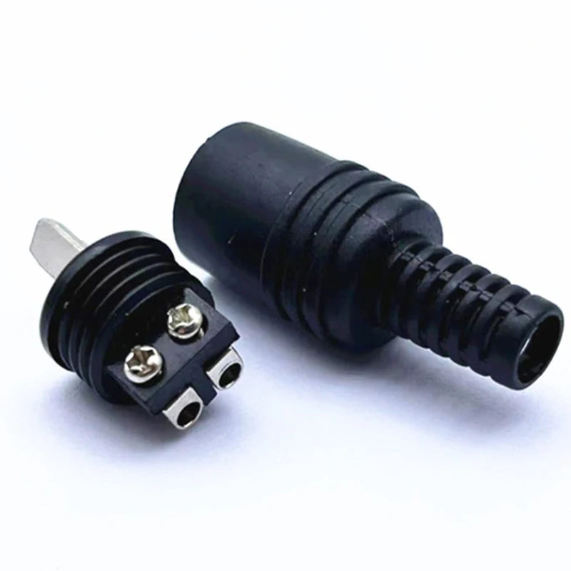 2PCS Male DIN 2-Pin Screw Terminal Audio Speaker Adapter Audio Connector Adapter Babs