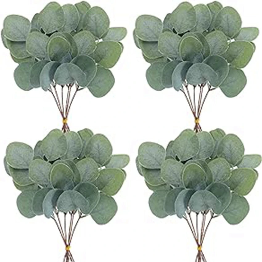 Artificial Eucalyptus Stems 10/20 Pcs – Silk Fake Plant Decor Artificial Floral Stems Babs