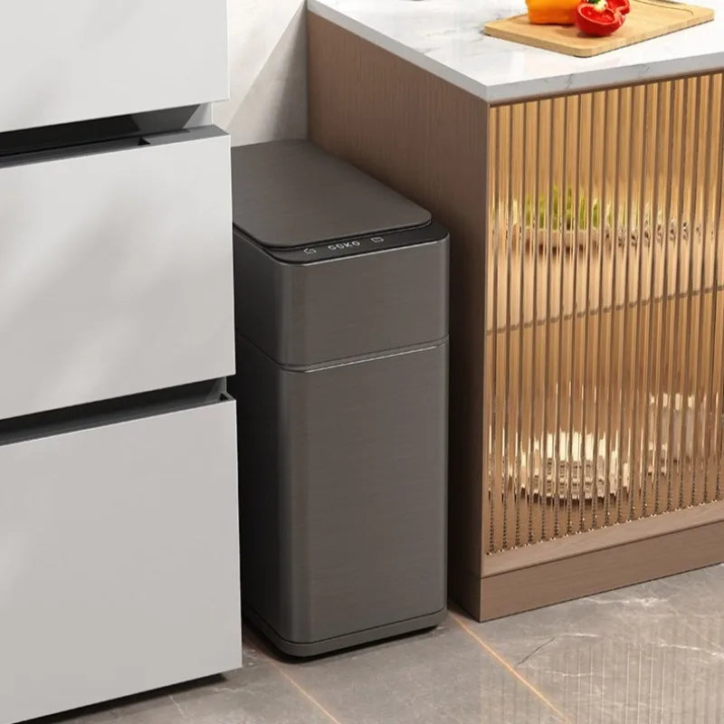 Smart Sensor Trash Can Stainless Steel 10L Kitchen Bathroom Bin Sensor Trash Can Babs