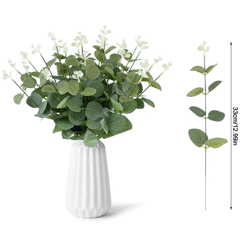 Artificial Eucalyptus Branches Faux Green Stems 10/30 Pcs Artificial Plant Stems Babs