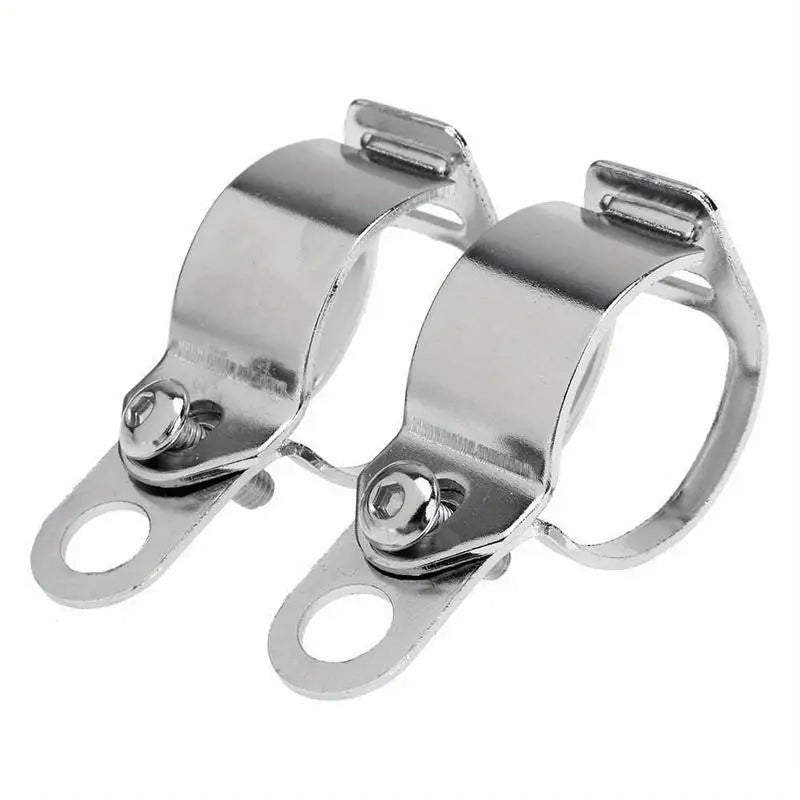 Motorcycle Turn Signal Light Mount Bracket Fork Clamp – Universal Motorcycle Light Bracket Babs silver-A pair