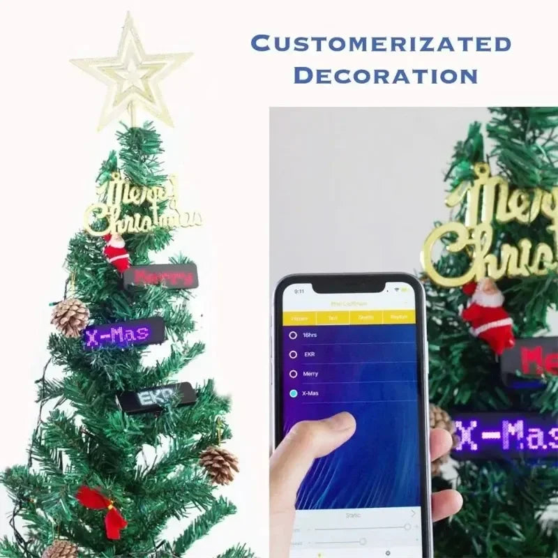 Bluetooth LED Name Badge – Programmable Scrolling Display Tag LED Name Badge Babs